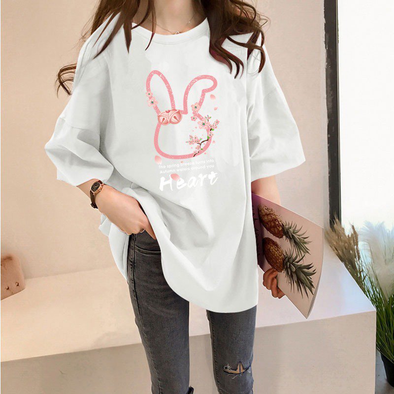 Animal Half Sleeve Casual Cotton-Blend Shirts & Tops