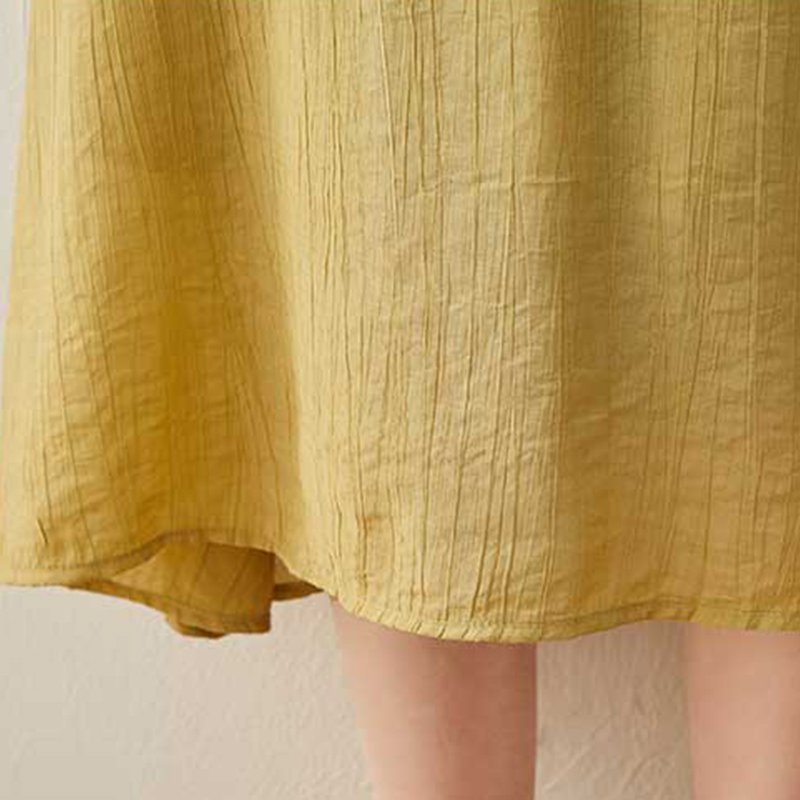 Long Sleeve Ruffled Casual Plain Dresses