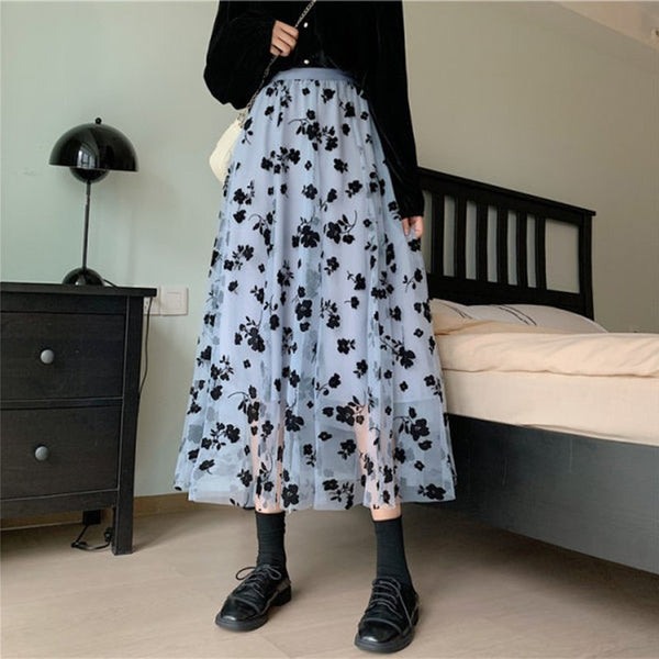 Floral Casual A-line Skirts