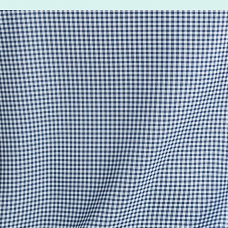 Blue Paneled Short Sleeve Shift Checkered/plaid Shirts & Tops