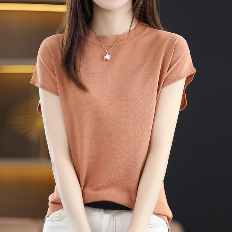 Casual Sheath Knitted Shirts & Tops