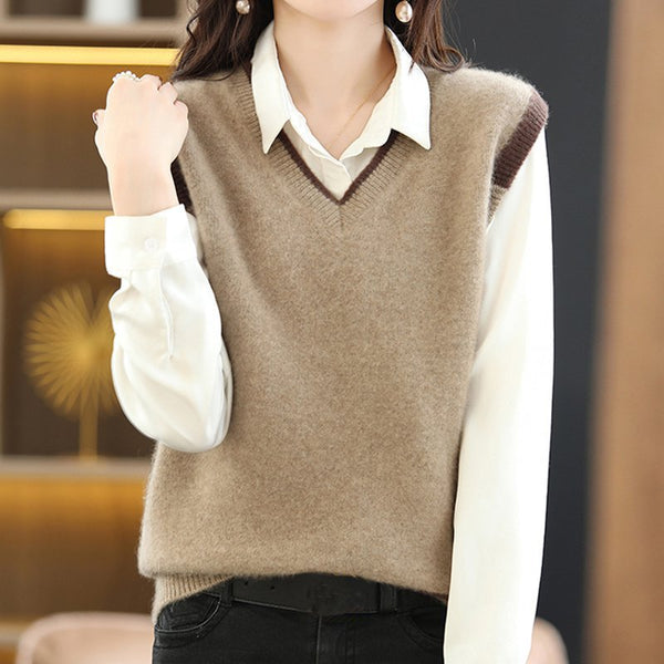 Shift Knitted Sleeveless Casual Vests