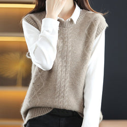 Knitted Shift Sleeveless Knitted Vests