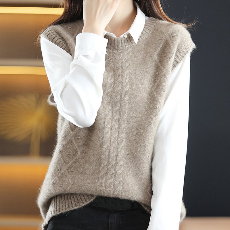 Knitted Shift Sleeveless Knitted Vests