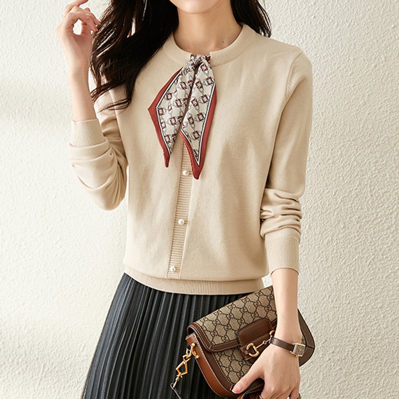 Long Sleeve Buttoned Knitted Vintage Sweater