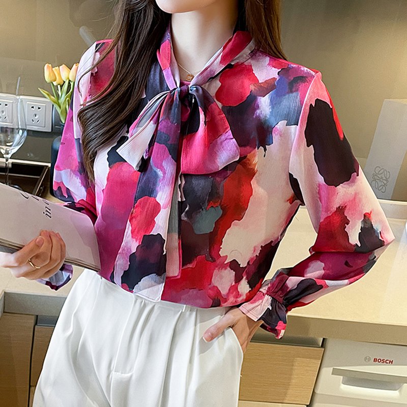 Shift Long Sleeve Printed Floral Shirts & Tops