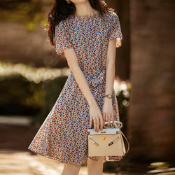 Multicolor Casual Swing Short Sleeve Dresses