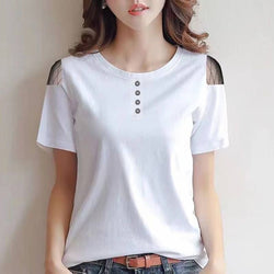 Mesh Patchwork Casual Short Sleeve Shirts