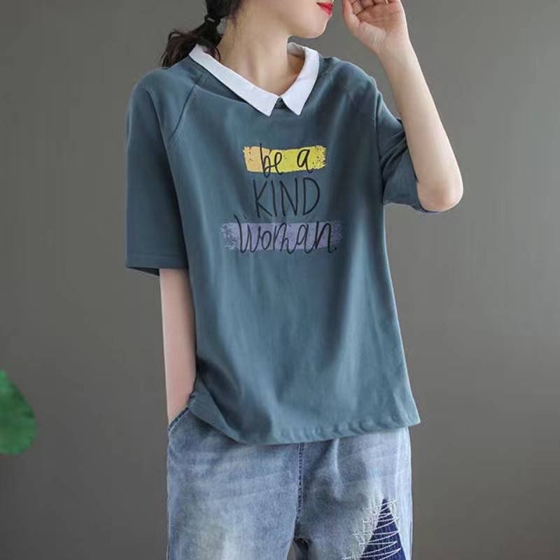 Letter Loose Sweet Shirts & Tops