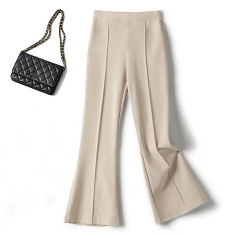 Casual High-rise Cropped Flared Pants