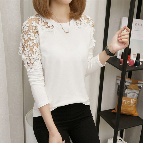 Casual Long Sleeve Floral Shirts & Tops
