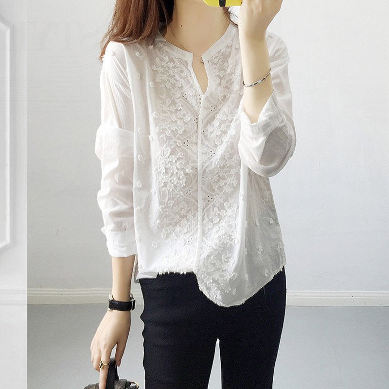 As Picture Plain Casual Shirts & Tops