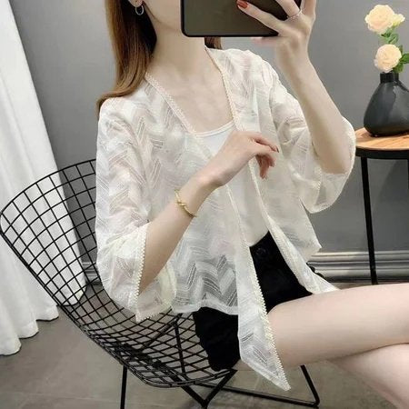 Lace Sweet 3/4 Sleeve Outerwear