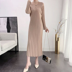 Long Sleeve Knitted Dresses