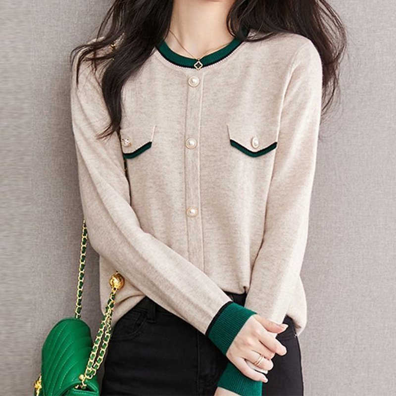 Casual Knitted Buttoned Shift Sweater