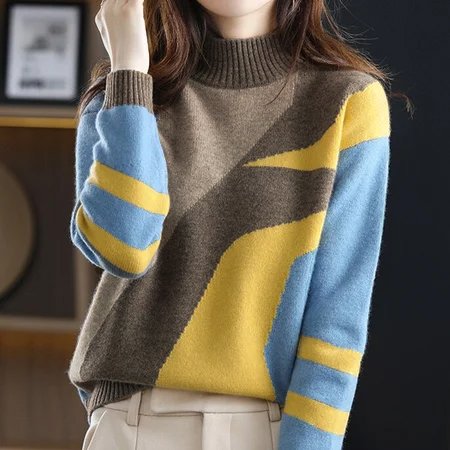 Casual Long Sleeve Knitted Knitted Sweater