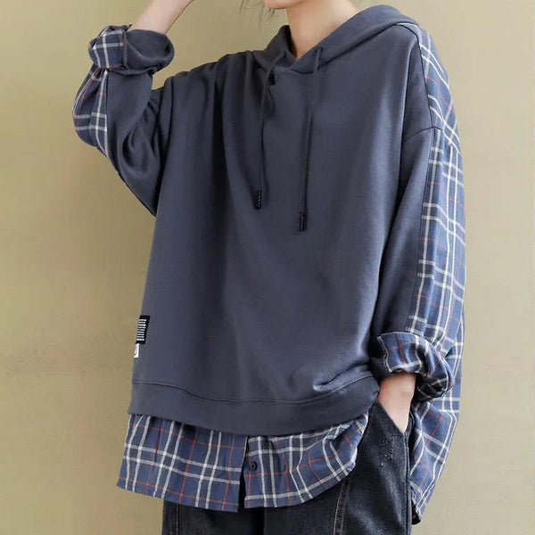 Long Sleeve Casual Cotton-Blend Sweatshirt