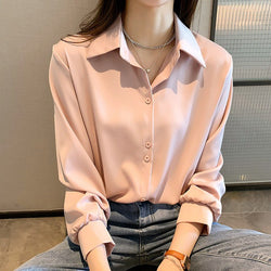 Shift Long Sleeve Buttoned Solid Shirts & Tops