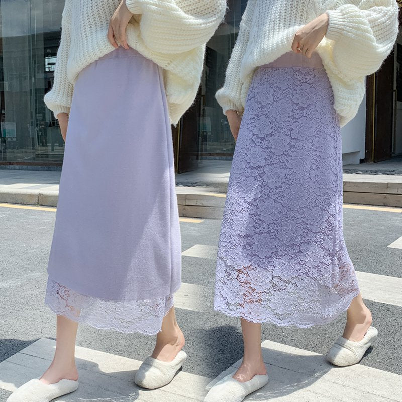 Cotton-Blend Sweet Paneled Skirts