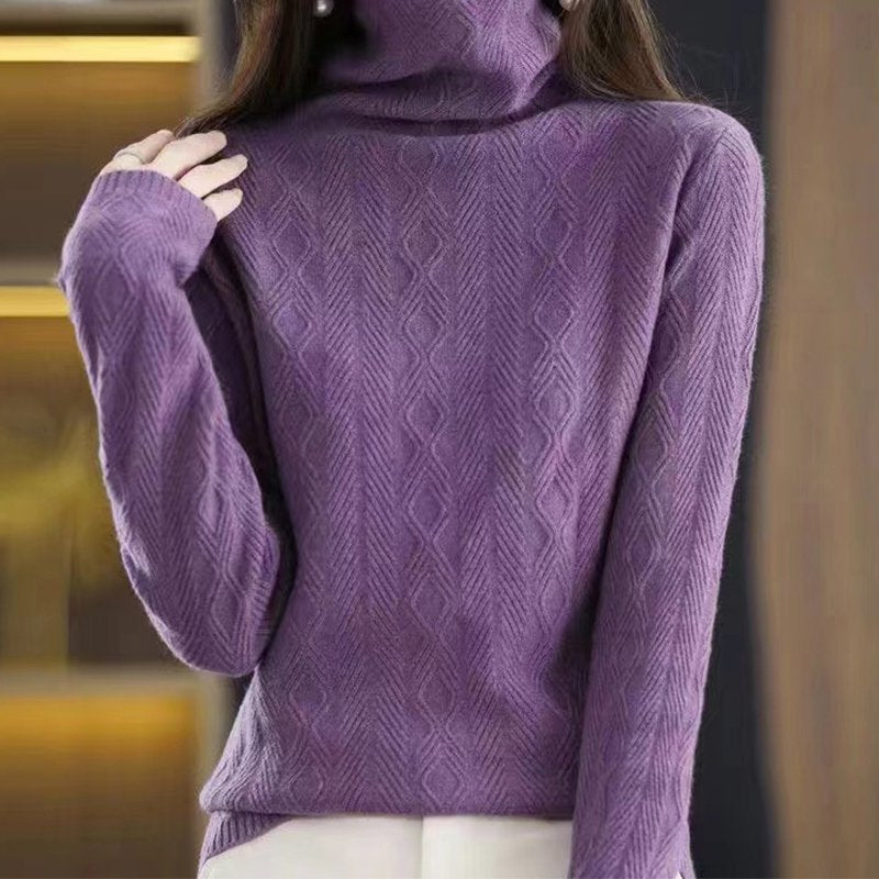 Casual Knitted Knitted Long Sleeve Sweater