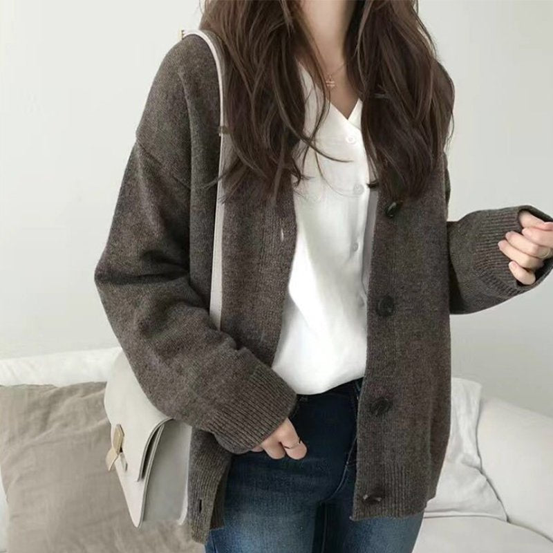 Cotton-Blend Shift Casual Long Sleeve Sweater